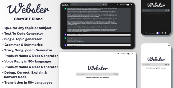 webster-%e4%bb%bfchatgpt%e6%96%87%e6%9c%ac%e8%bd%ac%e4%bb%a3%e7%a0%81%e9%97%ae%e7%ad%94%e5%8d%9a%e5%ae%a2%e7%94%9f%e6%88%90%e8%af%ad%e6%b3%95%e6%8f%92%e4%bb%b6